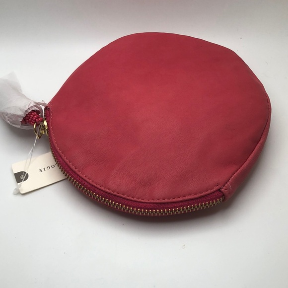 Anthro Embellished Leather Monogram Pouch A - Picture 4 of 5